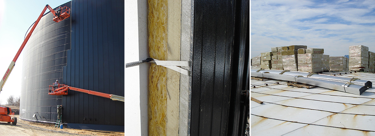 Examples of storage tank insulation systems