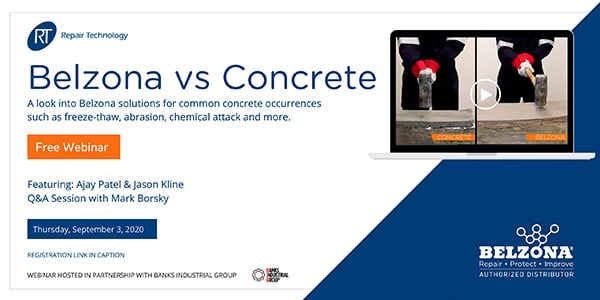 Belzona concrete solutions webinar video link thumbnail