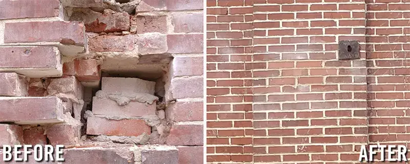 brick pointing repair before and after