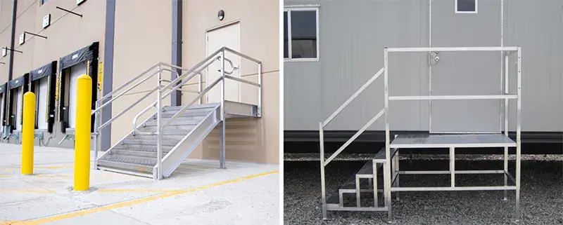prefabricated modular aluminum stair examples