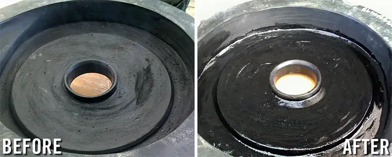abrasive resistant pump coating restoration example