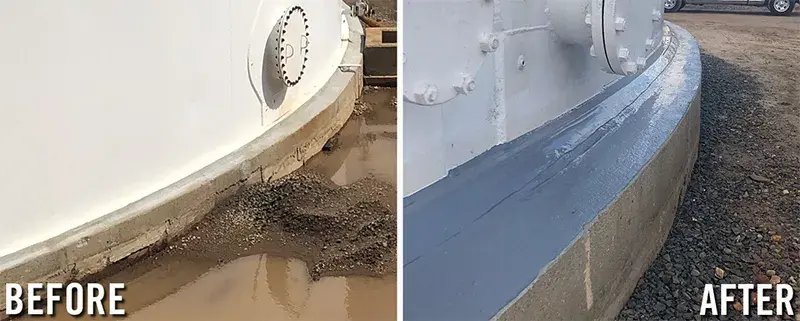 elastomeric tank chime seal keeps water out from under tank