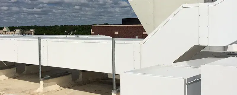 rooftop insulated HVAC duct