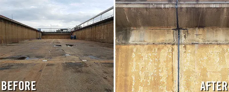 concrete tank expansion joint sealing example