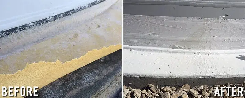 wind turbine base waterproof sealing application before and after example