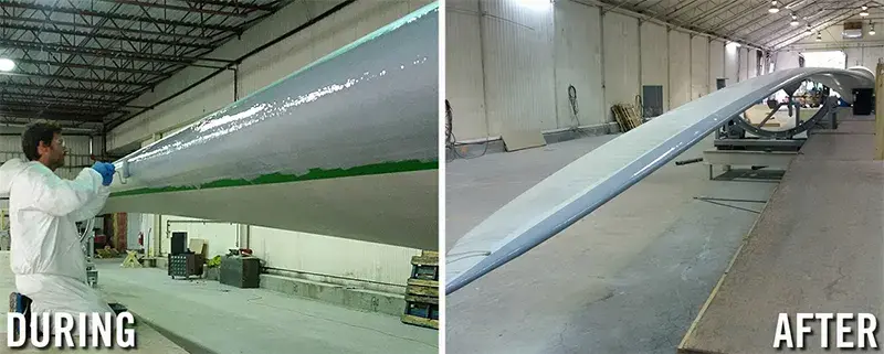 leading edge protective coating application for wind turbine blade