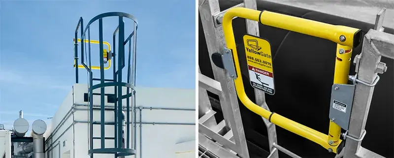 yellowgate safety gate fall protection for ladder openings
