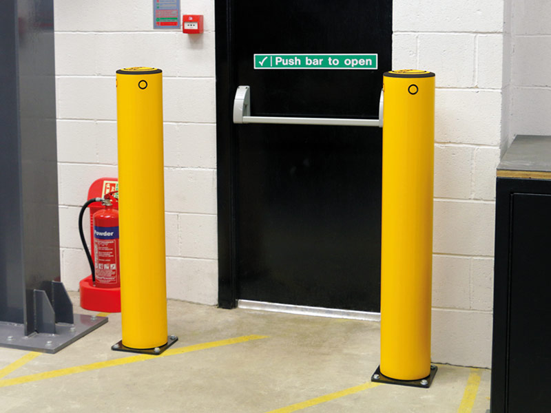 Bollards Protect Fire Exit From Forklift Damage