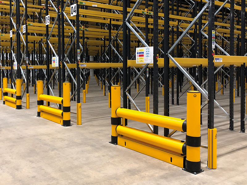 Pallet Rack Leg Protectors and Rack End Guard