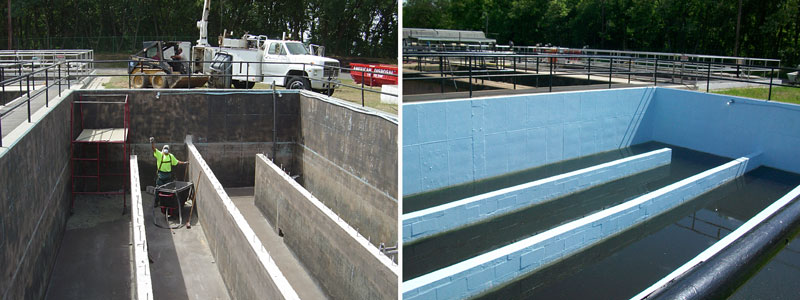 Protective Coating for Concrete Aeration Tank