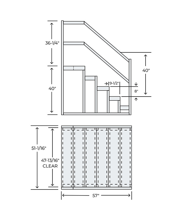 semi-step double top step dimensions