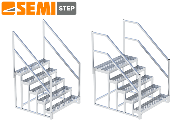 single and double top step models semi-trailer steps
