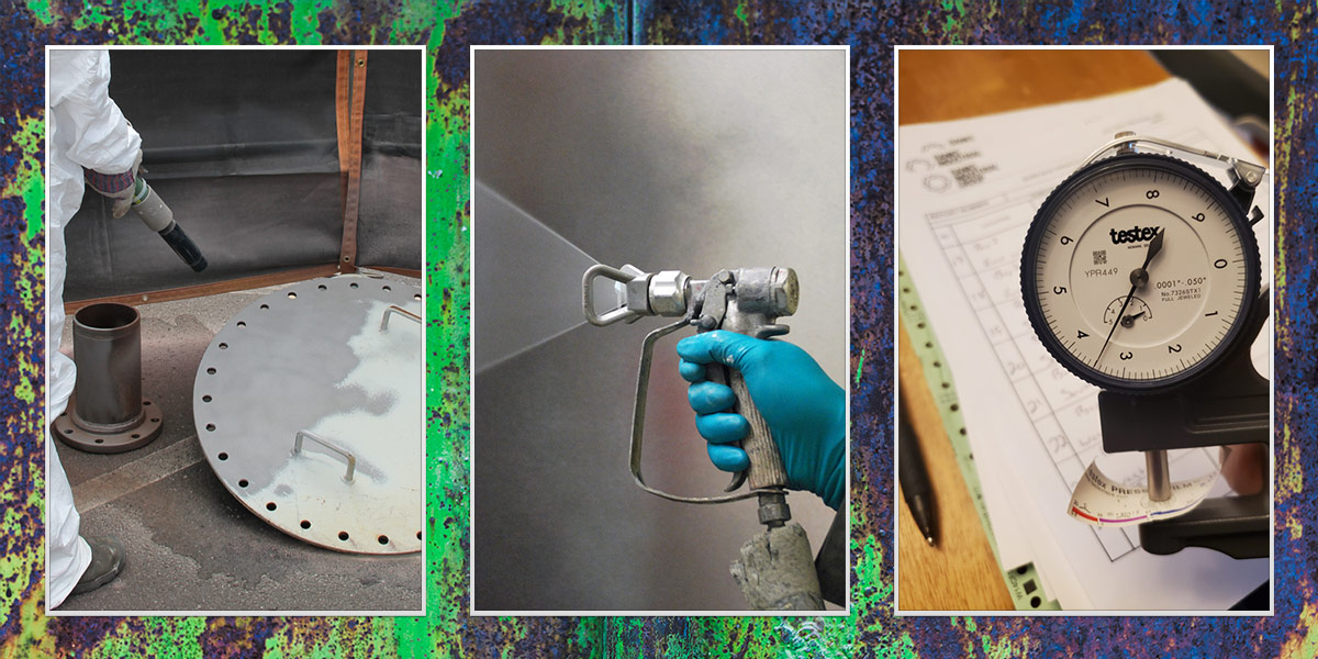 examples of protective coating prep, application and evaluation