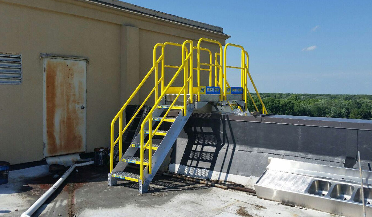 erectastep rooftop crossover stairs