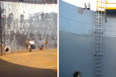 protective lining for storage tank interior