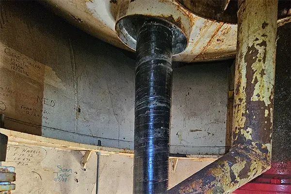 corrosion under insulation superwrap repair of pedesphere tank pipe
