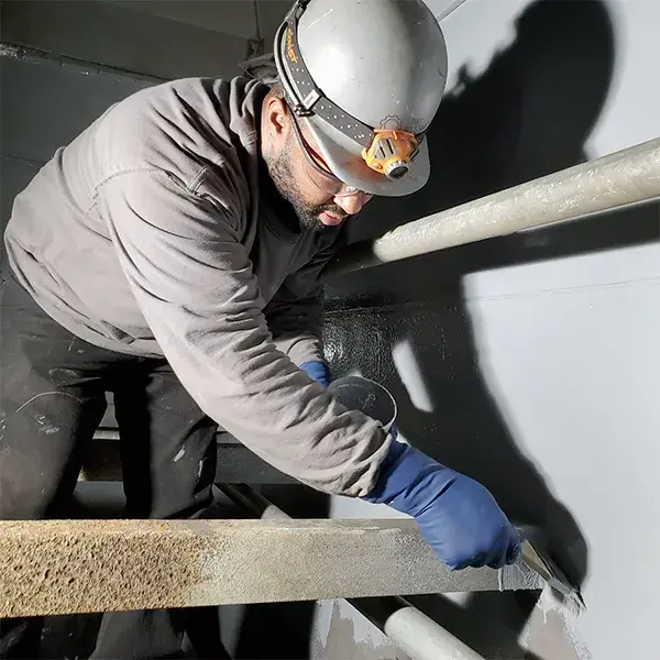 cooling tower protective coating application