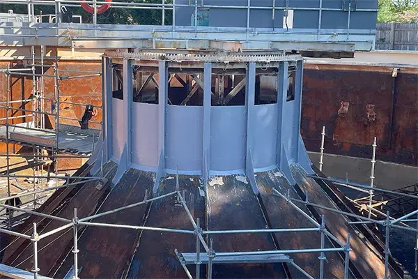 final belzona protective coating applied to the feed well