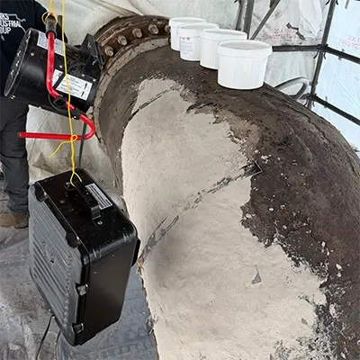 belzona 4141 epoxy mortar patch curing with heaters