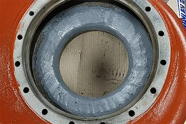 belzona 1111 epoxy paste used to rebuild erroded surface of suction pump volute casing