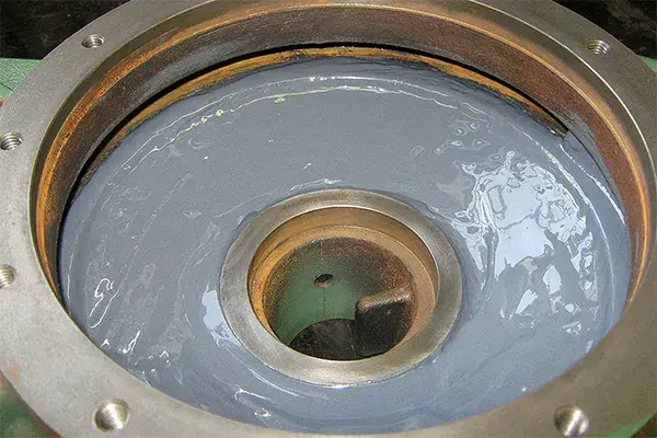 boiler feed pump casing coated with belzona 1391 high temperature protective coating