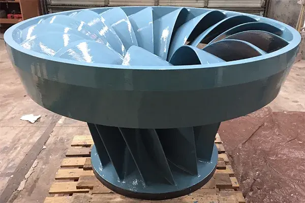 hydro turbine with belzona 1341 efficiency coating