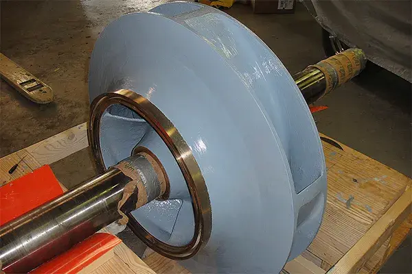 closed impeller after pump efficiency coating application