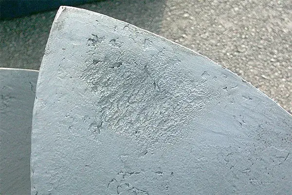 impeller vane cavitation detail