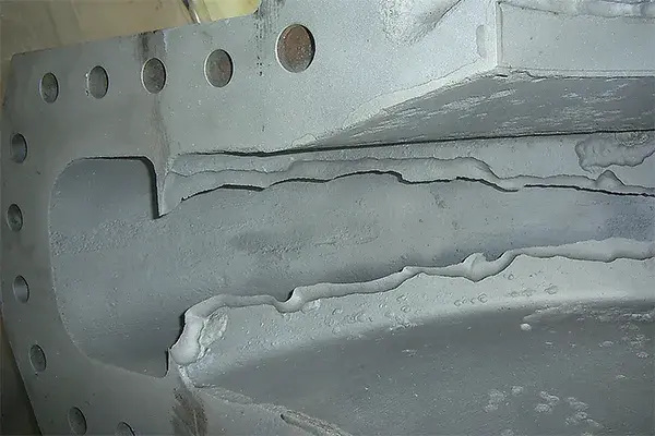 severe cutwater metal loss in centrifugal water pump