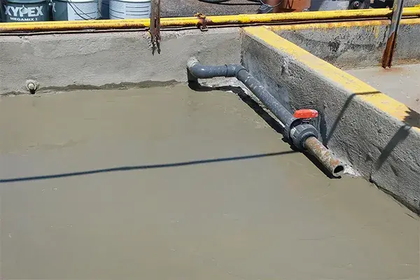 secondary containment area concrete damage backfill repair work