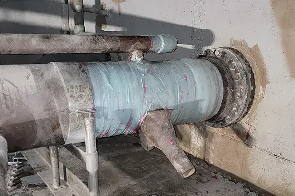 interior tank repair of distribution manifold