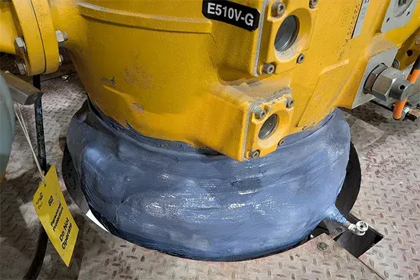 permanent sf6 leak repair at pipe flange where caulk had failed